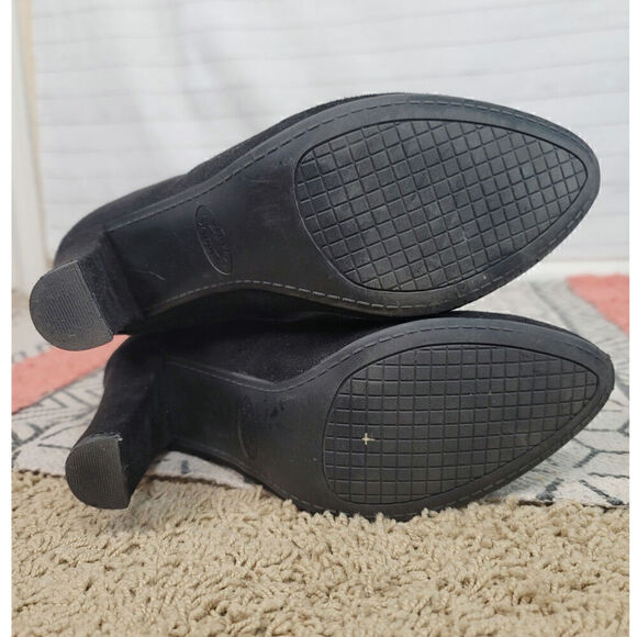 STEVE MADDEN "GORGEOUS" VEGAN SUEDE OVER THE KNEE BLACK BOOTS, sz 10 - Picture 10 of 16